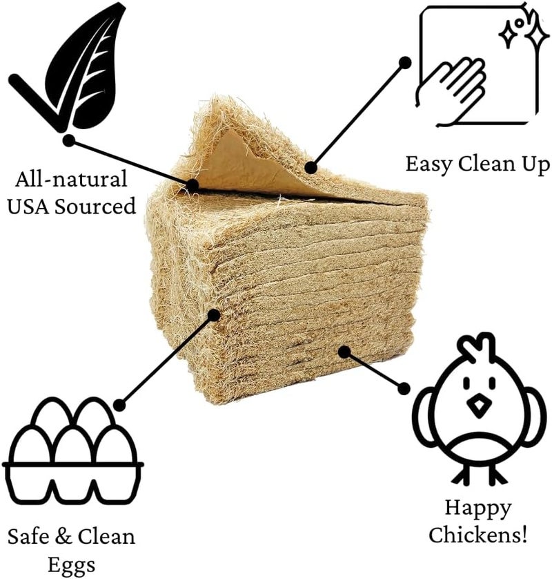 Trendiees Chicken Nesting Pads for Chicken Coop Accessories - 12 Pack - USA Aspen Bedding - Nesting Boxes for Chickens -Rabbit Nesting Box Pads for Chicken Coops - Organic Chicken Supplies - Image 5